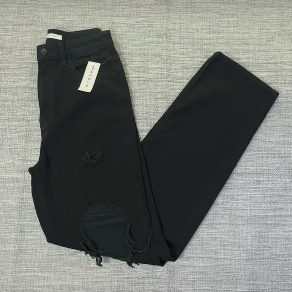 PacSun Boyfriend Jeans Black Sz 26 NWT